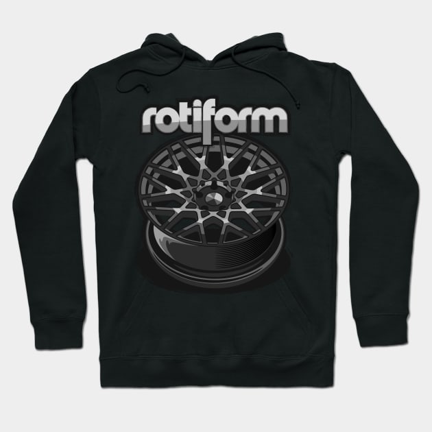 Rotiform R110 vector illustration (Grey) Hoodie by idrdesign